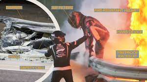The french racing driver said he was 'sort of ok' as he reclined in a. How Romain Grosjean Survived The Bahrain Gp Crash Motor Sport Magazine