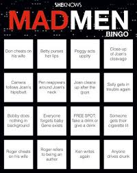 Bingo Games To Play This Mad Men Bingo Game Is The Most Fun You Ll Ever Have Drinking Bingo Mad Men Bingo Cards Printable