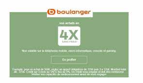 Exemple en 3 fois pour un achat de 150€, apport de 52,18€, puis 2 mensualités de 50€. Boulanger Payez En 4 Fois Sans Frais De 150 A 2000 Jusqu A Dimanche