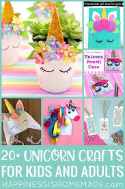Unicorn designs and gift ideas. 20 Cute Unicorn Crafts For Kids And Adults Happiness Is Homemade