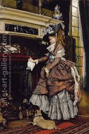 The Fireplace Painting By James Jacques Joseph Tissot Reproduction 1st Art Gallery Victorian Art Tissot Victorian Fashion