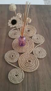 Resultado De Imagen Para Camino De Mesa De Yute Rope Crafts Jute Crafts Brazilian Embroidery