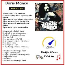 2023 turkish wikipedia article album by barış manço. Baris Manco Kayalarin Oglu Sarki Sozleri Baris Sarkilar Sarki Sozleri