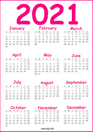 Calendar type, layout, holidays, week start. Free Printable 2021 Calendar Pink And Green Hipi Info Calendars Printable Free