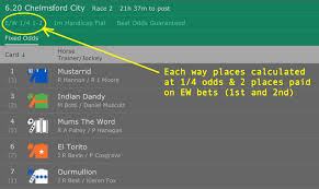 I hope you find this sports betting odds calculator helpful and feel free to link out to your calculations in any forums you use, with your friends, or on your own blog if you have one. Each Way Odds Calculator Work Out Place Odds With Ease