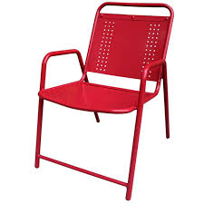 Attica Stack Chair Red Chair Outdoor Chairs Patio Chairs