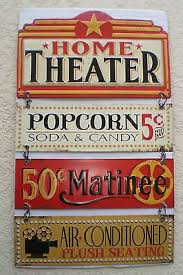 New Home Theater Movie Decorative Wall Plaque Popcorn Matinee Cinema Movie Room Ebay Movie Room Decor Movie Room Theater Room Decor
