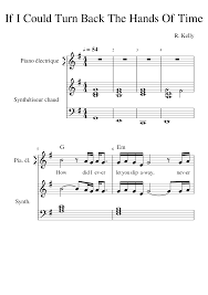 Click to listen to r. R Kelly If I Could Turn Back The Hands Of Time Sheet Music For Piano Synthesizer Mixed Duet Musescore Com