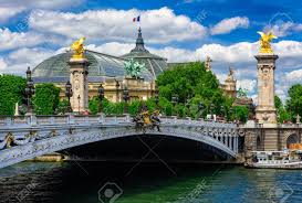 Actually, these two bridges look alike except that the pont au change is longer. Pont Alexandre Iii Alexander The Third Bridge Over River Seine Stock Photo Picture And Royalty Free Image Image 81234779