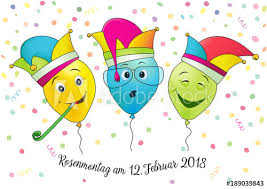 Er fällt auf den montag vor aschermittwoch und liegt zwischen karnevalssonntag und karnevalsdienstag. Lustige Faschings Luftballons Ankundigung Rosenmontag Am 12 Februar 2018 Vektor Illustration Isoliert Auf Weissem Hintergrund Kaufen Sie Diese Vektorgrafik Und Finden Sie Ahnliche Vektorgrafiken Auf Adobe Stock Adobe Stock