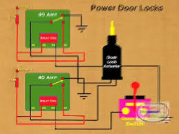 Door lock hamess wire connection guide. How To Wire Relay Power Door Lock Youtube