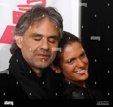 Italian singer Andrea Bocelli and Veronica Berti pose together at the 8th  annual Latin Grammy Awards in Las Vegas