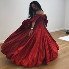 What A Year Badgalriri Zacposen Rihanna Red Dress Rihanna Dress Cheap Formal Dresses