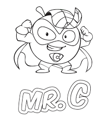 Coloring pages of superzings, to print for free. Kolorowanka Mr C Maluchy Pl