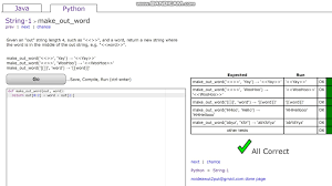 Codingbat String 1 Make Out Word Youtube