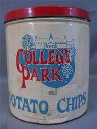 Rare College Park Potato Chip Tin Ebay Potato Chips Vintage Tins Tin