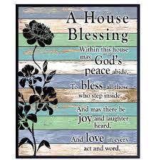Blessing is imtiaz dharker's short poem on the theme of water and poverty. Buy House Blessing Religious Home Decor Christian Family Saying Poem Quote Blessed Wall Art Inspirational Bible Verse Sign Wall Hanging Picture Print Gift For Pastor Minister Unframed Online In Paraguay B08lw2sznz