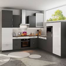 Make small kitchens feel bigger. Oppein Kitchen In Africa L Shaped White And Dark Grey Kitchen Cabinet Op18 Hpl02