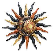 Mexican Metal Wall Art Sun Moon Indoor Outdoor Mexican Metal Wall Art Outdoor Sun Wall Art Sun Moon