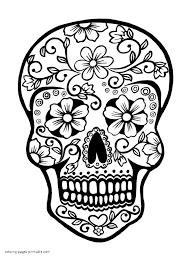 You can use our amazing online tool to color and edit the following sugar skull coloring pages pdf. Sugar Skull Coloring Pages For Adults Halloween Para Colorear Dibujos De Halloween Calaveras Para Colorear