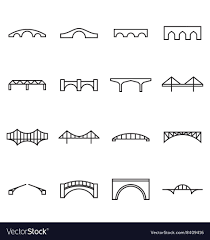 Bridge Icons Royalty Free Vector Image Vectorstock Affiliate Royalty Icons Bridge Free Ad Bridge Icon Vector Free Vector