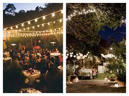 Warm Backyard Wedding Love The Overhead Lighting Loveatfirstlight Backyard Wedding Backyard Overhead Lighting