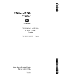 This manual came with fully index. John Deere 2040 Tractor Service Repair Manual Tm1221 By Zhuiyuan15778 Issuu