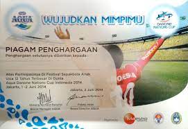 We did not find results for: Sekolah Sepak Bola Ceria Piagam Penghargaan