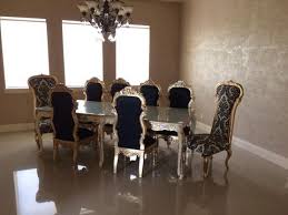 Versailles 8 Ft Dining Table Shown With Noblesse Dauphine Chairs Cream Gold Client Photo Formal Dining Room Sets Dining Table Dining Table Black