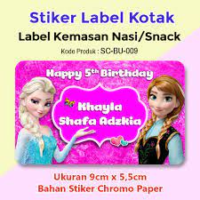 Perayaan hari ulang tahun anak, merupakan moment terindah dalam keluarga. Stiker Label Ulang Tahun Sticker Kardus Nasi Bento Souvenir Frozen Shopee Indonesia