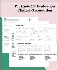 Pediatric Occupational Therapy Evaluation Clinical