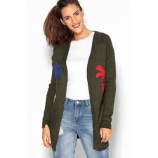 Parcourez la rubrique gilets pour femme. Gilet Aspect Mohair Broderie Multicolore Femme Vert Cdiscount Pret A Porter