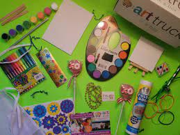 The Art Truck In A Box Is An Art Supply Subscription For Children That Has Fresh Art Supplies Like Markers Subscription Boxes For Kids Subscription Boxes Box