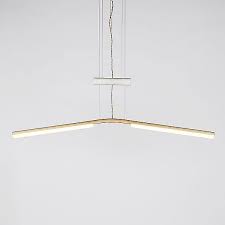 The cone shaped brass finished shade holds one 3.5 watt g9 led bulb to provide downward focused lighting. Roll And Hill Counterweight Pendant Light Ylighting Com