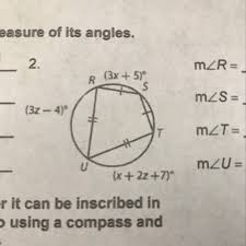 Inscribed quadrilaterals from www.math.washington.edu opposite angles in a cyclic quadrilateral adds up to 180˚. The Lesson Is 19 2 Angles In Inscribed Quadrilaterals Brainly Com