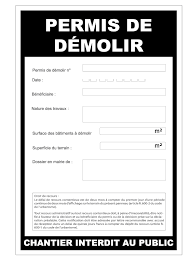 Lorsque vous faites une demande de permis de démolir, vous êtes sujet à la même réglementation que celle du permis de construire: Lot De 5 Panneaux Permis De Demolir 120x80cm Livraison Rapide