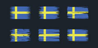 Sweden Flag Brush Collection. National Flag 7927903 Vector Art at Vecteezy