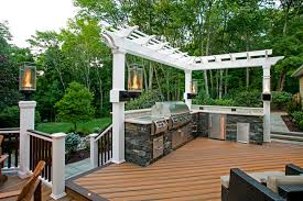 75 Rustic Outdoor Kitchen Deck Ideas