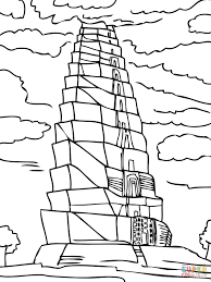 Free the tower of babel in which men sought to reach heaven coloring and printable page. Tower Of Babel Coloring Pages Free Coloring Home