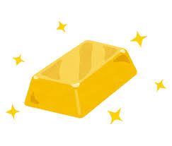 金の延べ棒のイラスト | かわいいフリー素材集 いらすとや