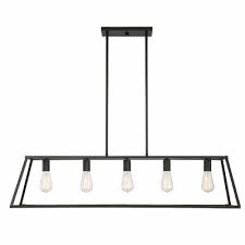 Williston Forge Vallejos Linear 5 Light Kitchen Island Pendant Finish Classic Bronze Kitchen Lighting Kitchen Island Linear Pendant Kitchen Chandelier