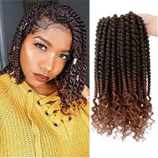Flyteng Spring Senegalese twist crochet hair curly end 12inch crochet  braids 6packs Synthetic Braiding Hair Extension (12inch6piece, T30): Buy  Online at Best Price in UAE