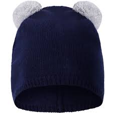 Il Gufo Baby Double Pom Pom Hat In Navy Bambinifashion Com