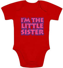German shepherd baby onesie®, baby shower gift, baby outfit, coming home from hospital, newborn clothing, sibling has paws, gift for baby. Shirtgeil I M The Little Sister Gifts For Siblings Baby Bodysuit 6 12 Months Red Buy Online In Angola At Angola Desertcart Com Productid 60004116