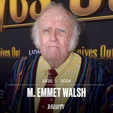 M. Emmet Walsh, a veteran character actor who appeared in films like “Blade  Runner,” “Blood Simple” and “Knives Out” and played Dermot Mulroney's dad  in “My Best Friend's Wedding,” has died. He