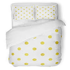 Black And White Polka Dot Twin Comforter Sanchic Duvet Cover Set White Gold Polka Dot Christmas Golden Abstract Circle Decorative Bedding Set With Pillow Sham Tw Duvet Cover Sets Bed Decor Bedding Set