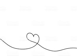 Heart In Continuous Drawing Lines Continuous Black Line The Work Of Symbol Drawing Love Heart Drawing Identity Design Logo