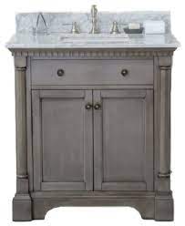 Matching side splash available (sold separately) faucet and drain sold separately Stella 31 Bathroom Vanity Antique Gray Traditional Bathroom Vanities And Sink Consoles By Ari Kitchen Bath Houzz