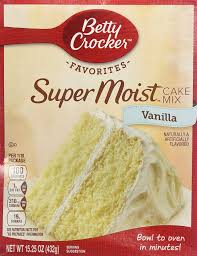 Mix cake mix, water, oil and eggs in large bowl with mixer on medium speed or beat vigorously by hand 2 minutes. Amazon Com Betty Crocker Supermoist Cake Mix Natural Vanilla 15 25 Oz Grocery Gourmet Food