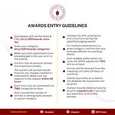Guidelines and Tips for Submitting Entries - SOPAwards